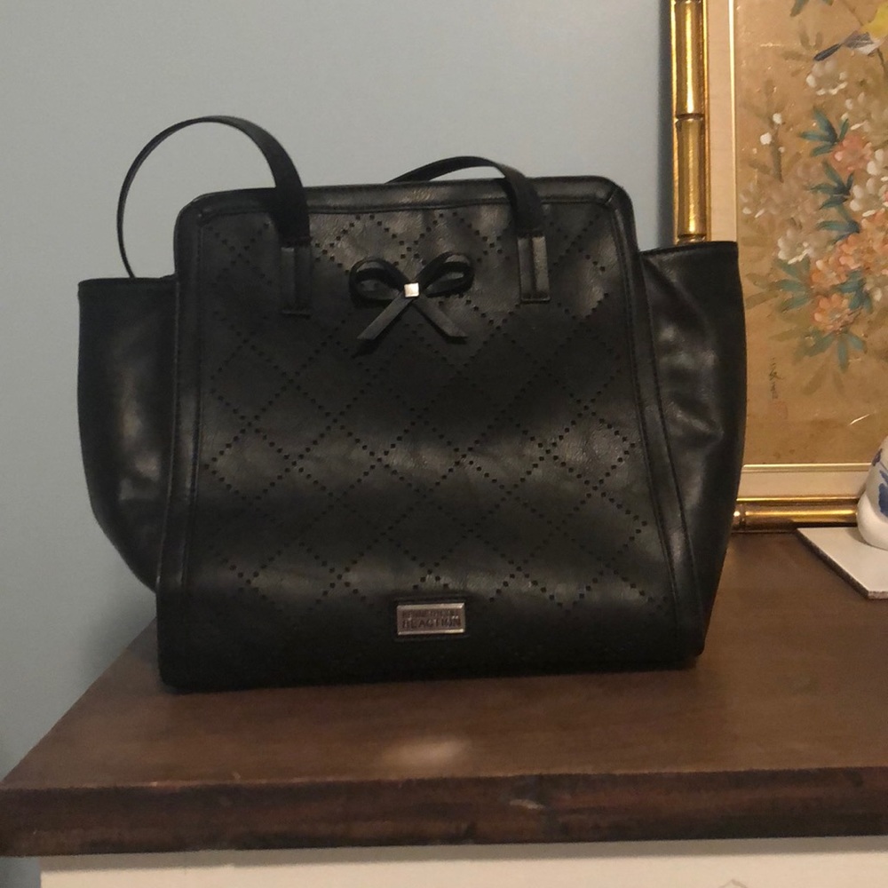 Kenneth Cole Reaction black bow shoulder bag